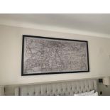 Elegant Clutter framed vitange map print ( Room 125) ( West Wing )