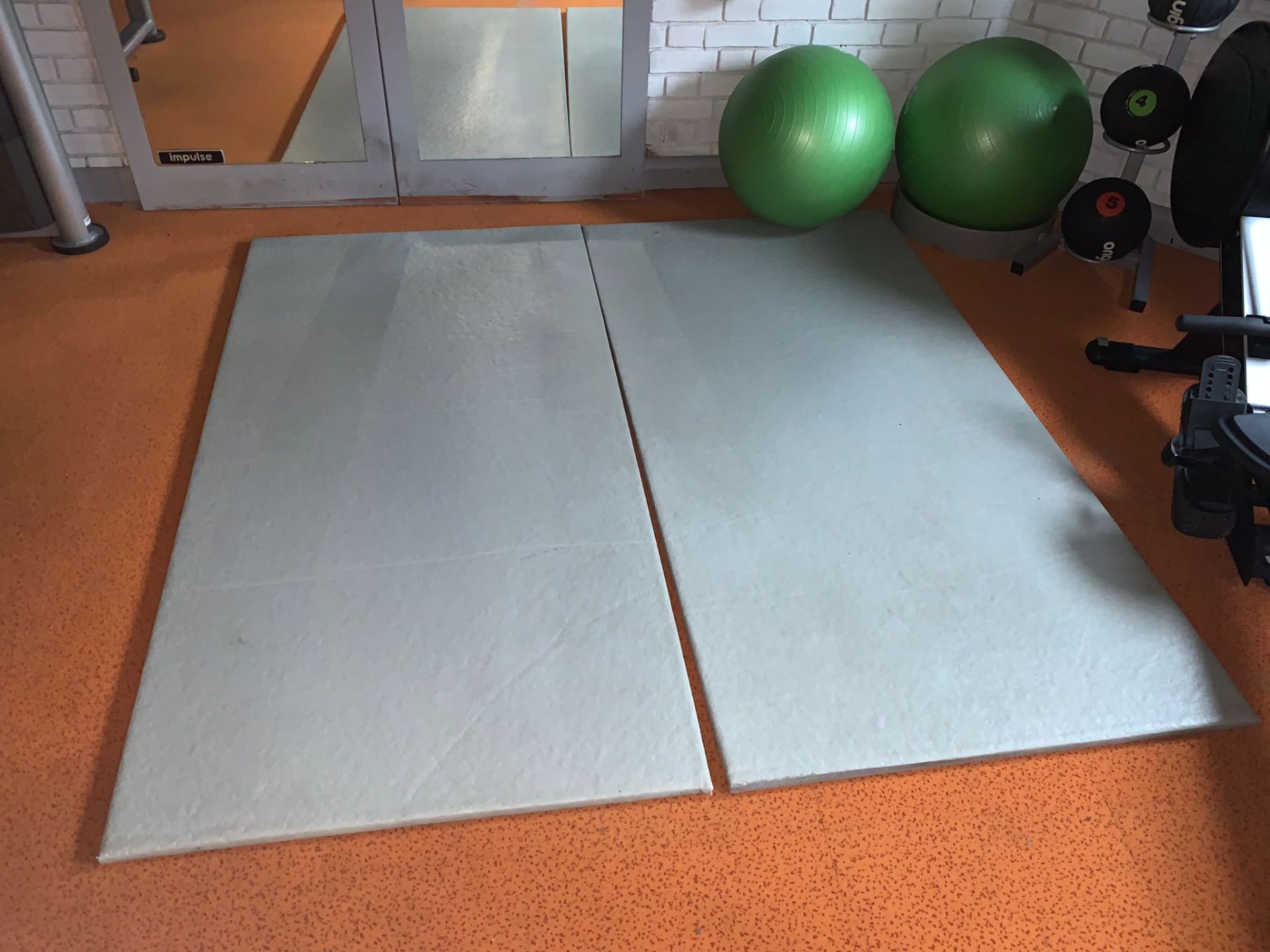 2 x Origin Vinyl Fitness Mats 200 x 100cm ( Leisure Centre )