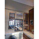 5 x various framed wall mirrors as photographed ( 1042 Bar )