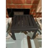 3 x Grosfillex Miami Side Table, Charcoal Resin 40 x 40 x 35cm ( Leisure Centre )