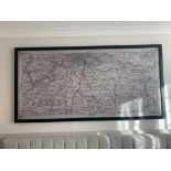 Elegant Clutter framed vitange map print ( Room 126) ( West Wing )