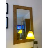 Accent mirror wooden framed 115 x 65cm ( Room 203) ( West Wing )