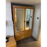 Berkshire two door mirrored wardrobe 120 x 60 x 195cm ( Room 205) ( West Wing )
