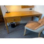 Berkshire writing desk single drawer 140 x 60 x 75cm ( Room 204) ( West Wing )