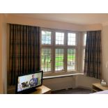 Edinburgh Fabrics full lined drapes span 200 x 330cm (Room 206) ( West Wing )