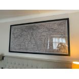 Elegant Clutter framed vitange map print 200cm ( Room 200) ( West Wing )