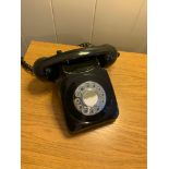 Digital guest phone retro design model GPO 746 Rotary Corded Phone - Black ( Room 204) ( West