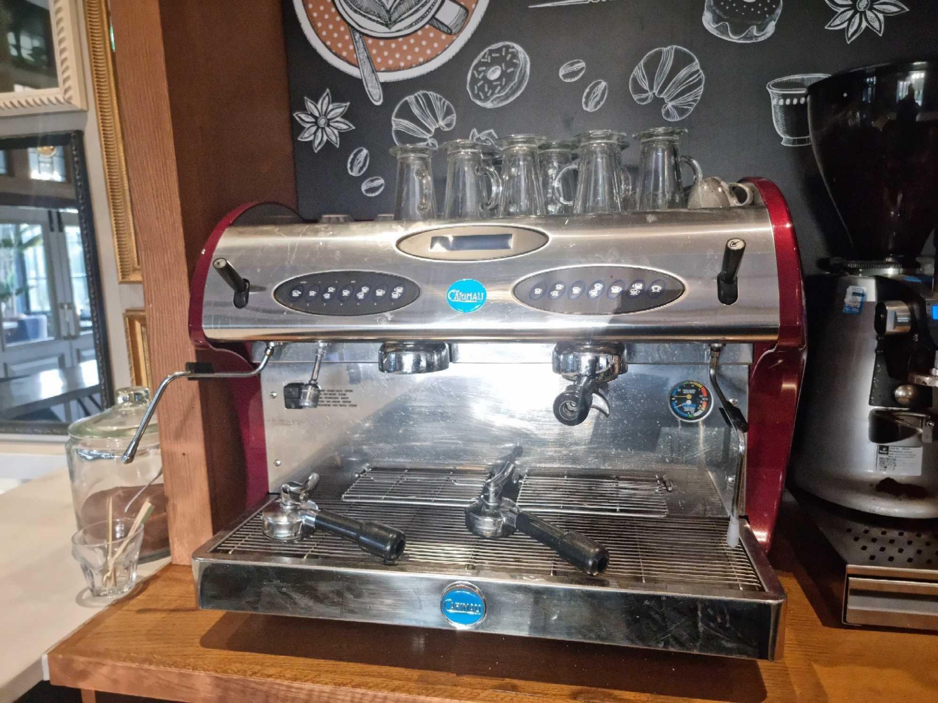 Carimali Kikko 2 GRP commercial coffee machine Power Rating 3,500w + 350w Electrical Connection