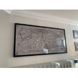 Elegant Clutter framed vitange map print ( Room 121) ( West Wing )
