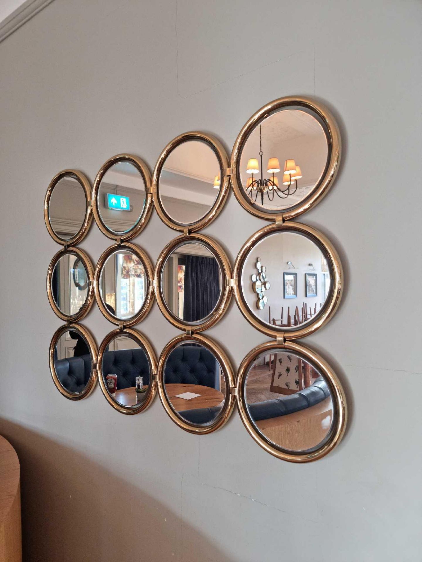 Coach House circles accent mirror 127 x 95cm ( 1042 Restaurant )