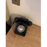 Digital guest phone retro design model GPO 746 Rotary Corded Phone - Black ( Room 206) ( West
