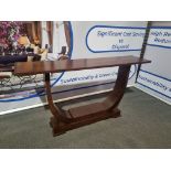 Mahogany art deco style console table ogee framed and bracket base 160 x 35 x 85cm ( The Beaumont