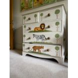Dragons of Walton Street Classic Large Chest of Drawers Hand Painted Vintage Safari 85 cm x 45 cm