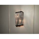 A set of 2 x off Terzani La Luce pensata Atlantis - J04 Nickel Wall Light H 36. W 21. D 11 cm