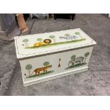 Cambridge Toy box hand painted animal safari 80 x 40 x42cm