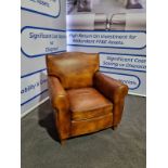 Cigar Lounge Chair Leather Antique Whisky Beautifully hand made from 100% genuine leather with solid