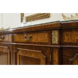 Charles Barr Fine Furniture Regal burr mahogany inlaid breakfront five door bow end sideboard with