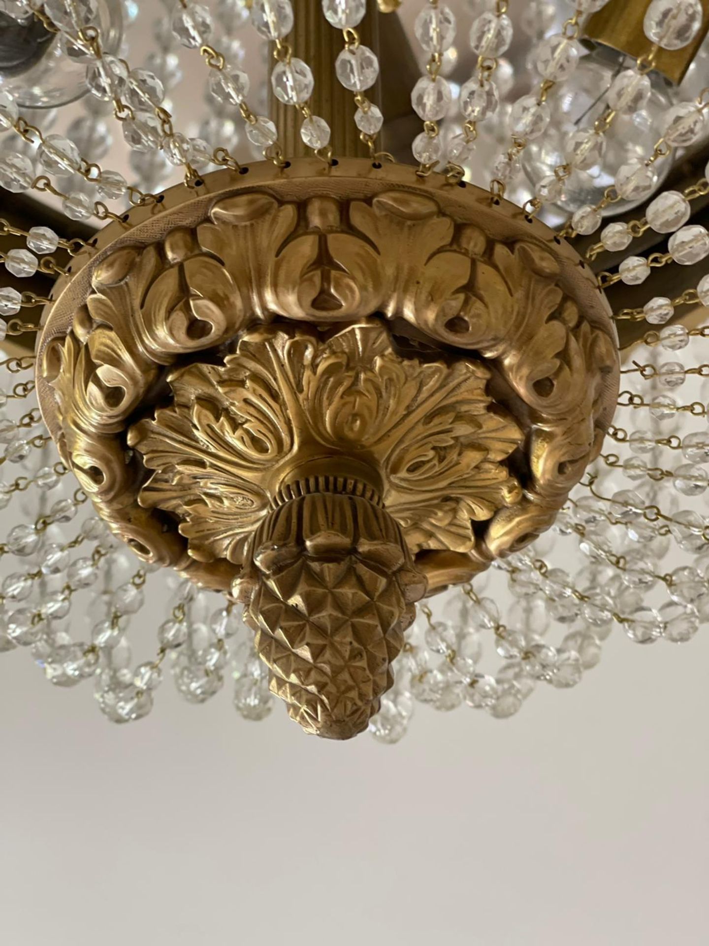 Christopher Hyde Empire crystal semi flush ceiling fitting on superbly cast solid brass frames - Bild 2 aus 2