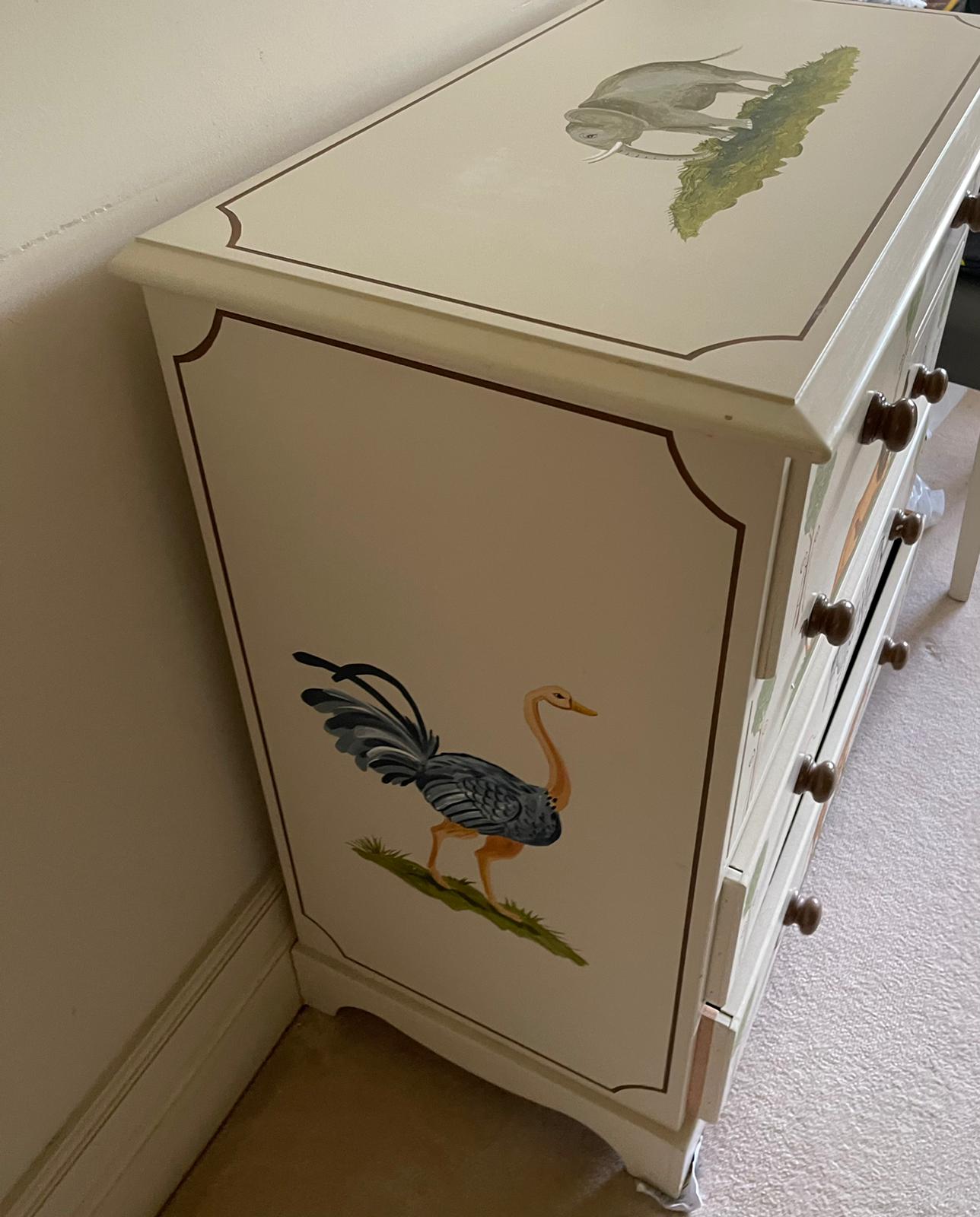 Dragons of Walton Street Classic Large Chest of Drawers Hand Painted Vintage Safari 85 cm x 45 cm - Image 2 of 3
