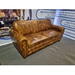 Balmoral leather sofa An instant classic, the Balmoral Vintage upholstered in Tabac 100% Leather