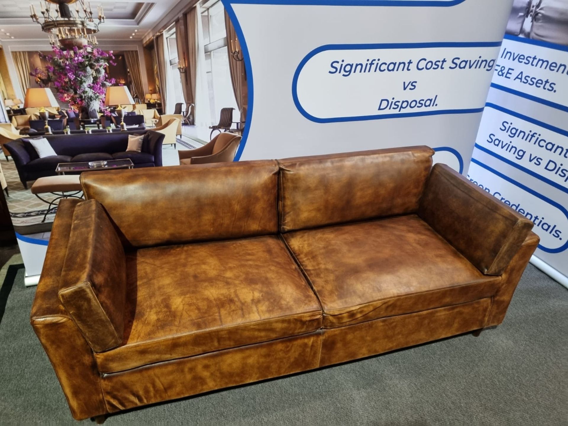 Colorado Leather Sofa in Antique Whisky top grain leather Packed with personality best describes the - Image 4 of 4