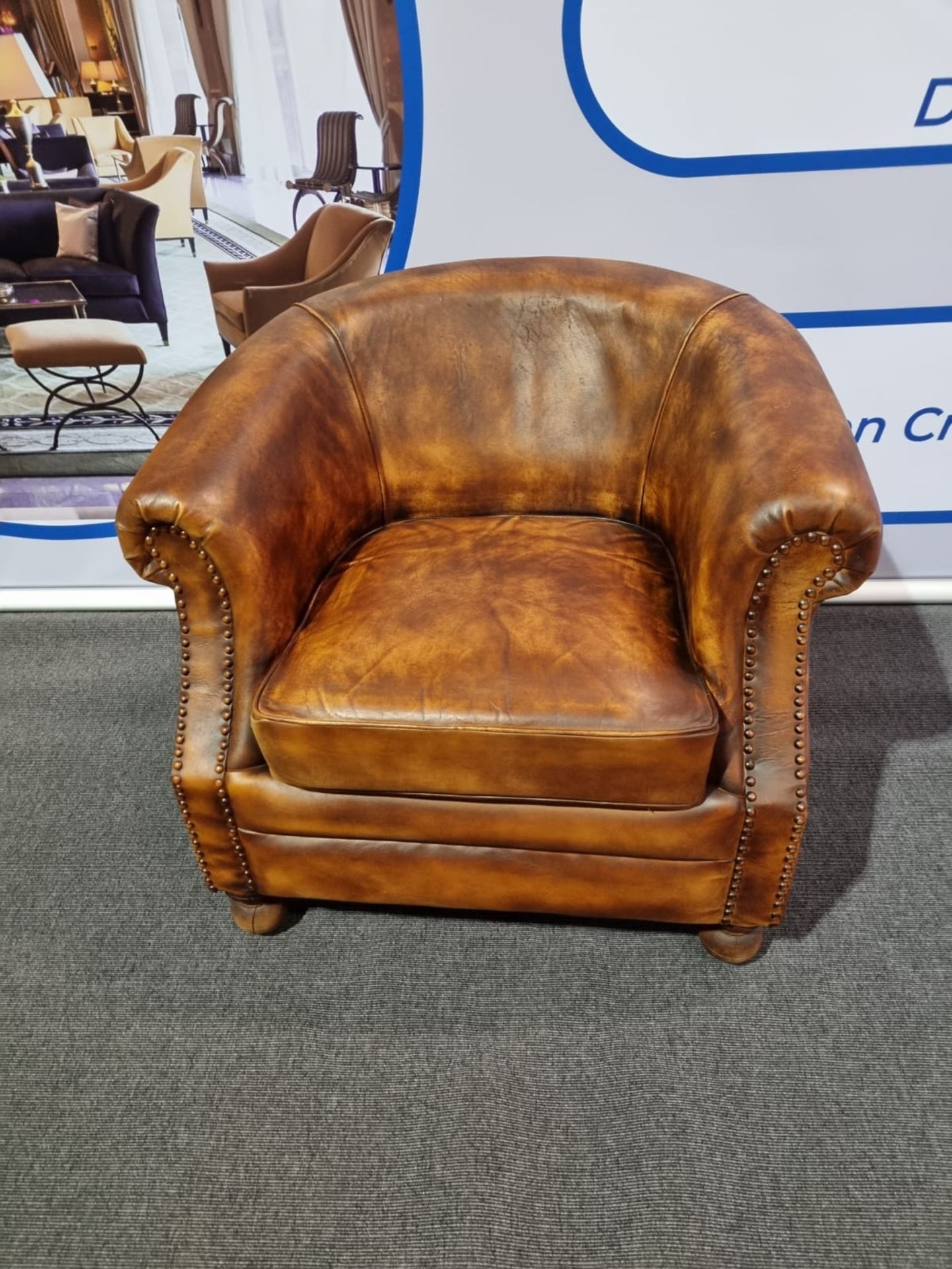 Club Chair Leather Antique Whisky A good looking and iconic piece of English furniture. Known the