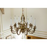 Chelsom Model LU/8200 Louis chandelier French gold finish solid brass chandelier fourteen candle arm