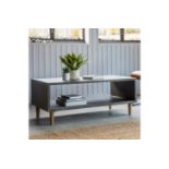 The Bergen Cubed Coffee Table Has A Modern Meets Industrial Design In A Faux Concrete Finish With