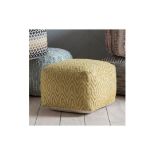 Stromstad Pouffe Ochre Practical And Stylish, This All Over Geometric Pouffe Features A Bold Ochre