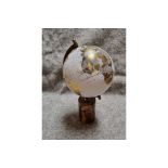 Parlane New Retail Item Globe On Wooden Base White And Gold 300 x 100mm ( 820454) (Area H)
