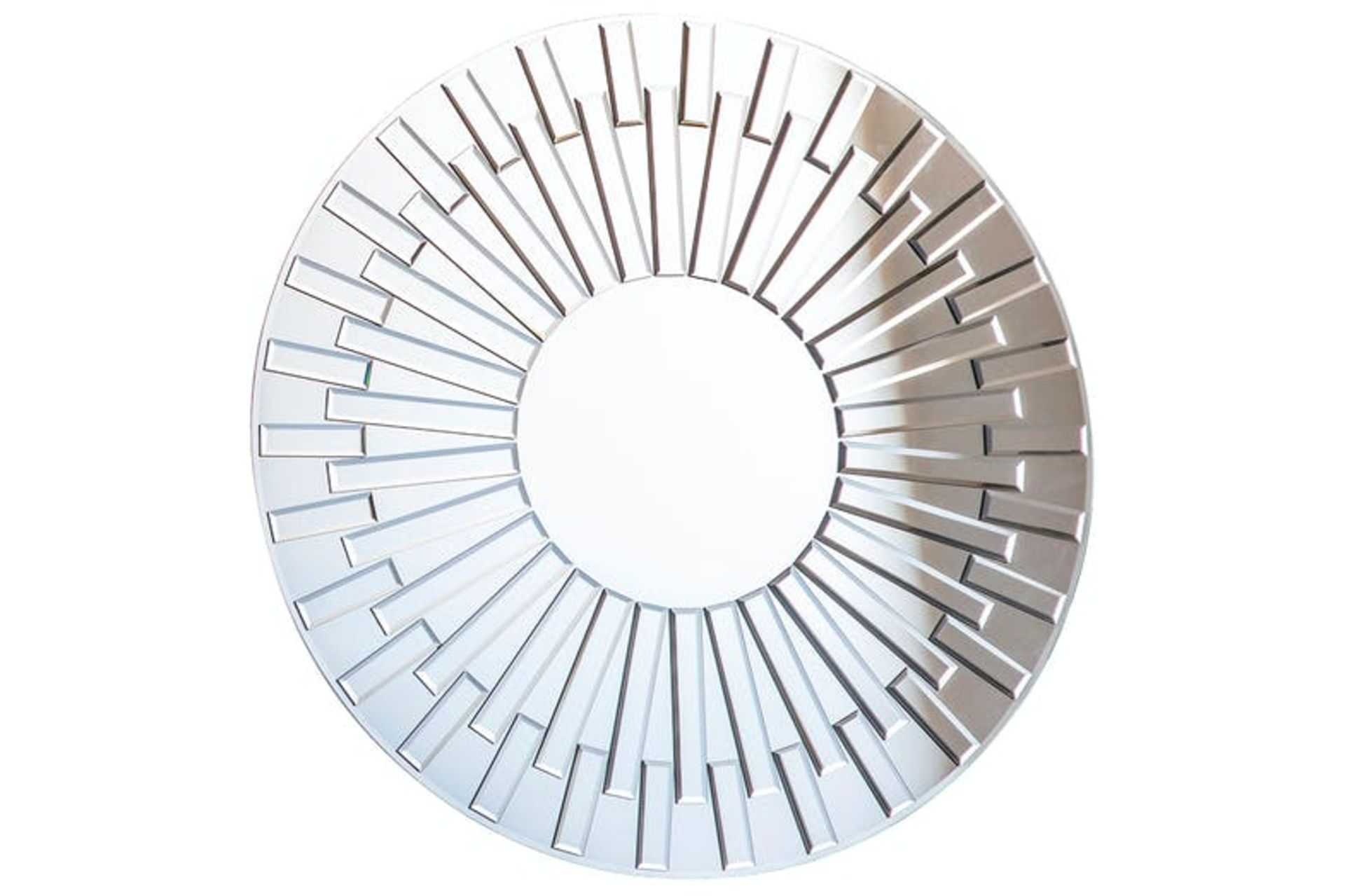 Seola Mirror A Contemporary Glass On Glass Starburst Style Round Mirror Complete Your Home And - Bild 2 aus 3