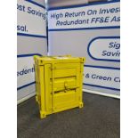 Yellow Shipping Container Bedside Cabinet This Bedside Cabinet Is In An Industrial Shipping
