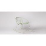 Finsbury Garden Rocking Chair Pastel Matt Green Steel By Swoon Editions The Finsbury Chair Rocks A