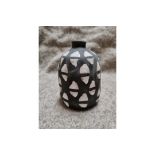 Parlane New Retail Item Cassington Vase Black White Terracotta 130 x 80mm (820999) (Area H)
