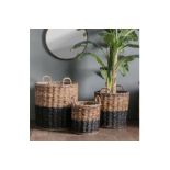 Ramon Baskets Black And Natural (Set Of 3) These Beautiful Ramon Baskets Come As A Set Of Three