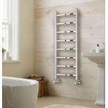 Abacus Cala Designer Stainless Steel Vertical Towel Rail Polished Stainless Steel 1225mm x 480mm (