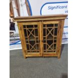 Handcrafted Two Door Glazed Cabinet This Is A Beautiful Carved Cabinet That Has Been Handcrafted