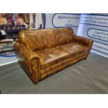 Balmoral Leather Sofa An Instant Classic, The Balmoral Vintage Upholstered In Tabac 100% Leather
