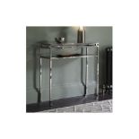 Cosenza Console Table Silver The Cosenza Silver Console Table Provides An Ultra-Modern Touch To Your