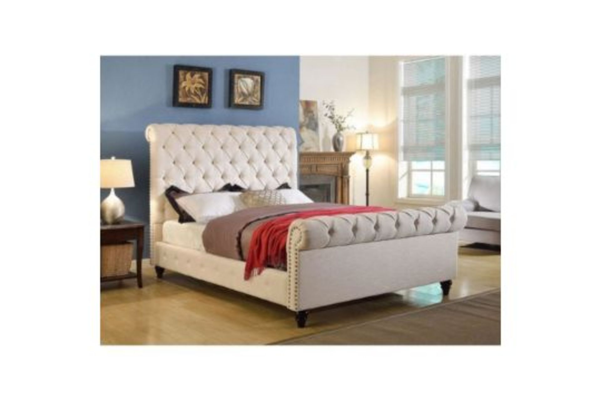 Duchess King Size Sleigh Bed Champagne Velvet A Truly Glamourous Sleigh Bed This Bed Frame Is