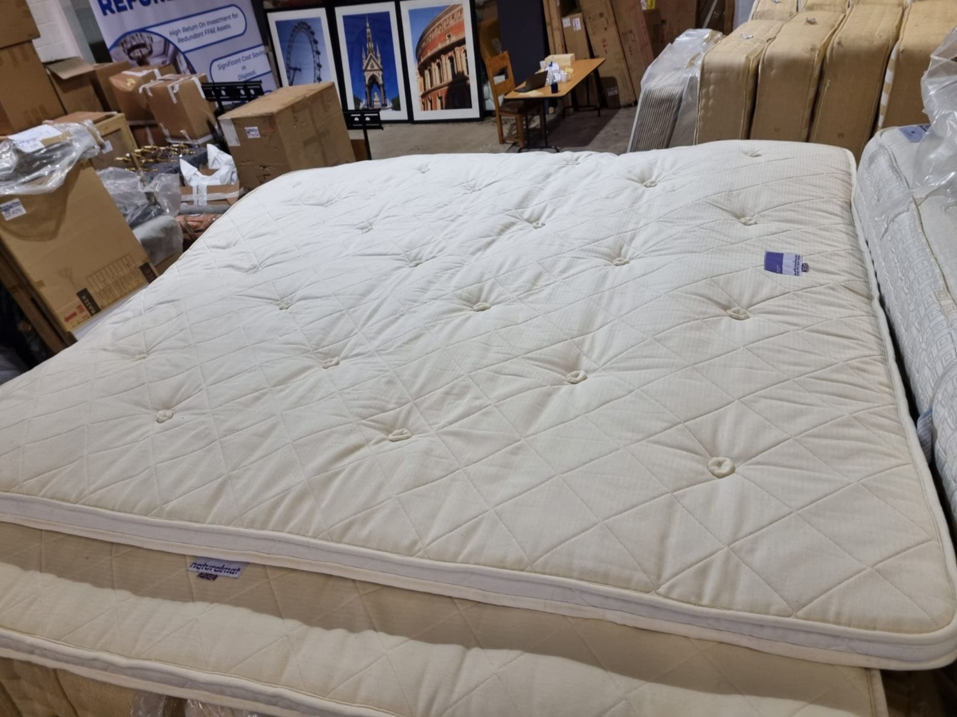 Naturamat Superking mattress topper hand made in Devon NATURAL CASHMERE, NATURAL LATEX, ORGANIC