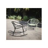 Finsbury Garden Rocking Chair Pastel Matt Black Steel By Swoon Editions The Finsbury Chair Rocks A