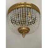 Christopher Hyde Empire crystal semi flush ceiling fitting on superbly cast solid brass frames