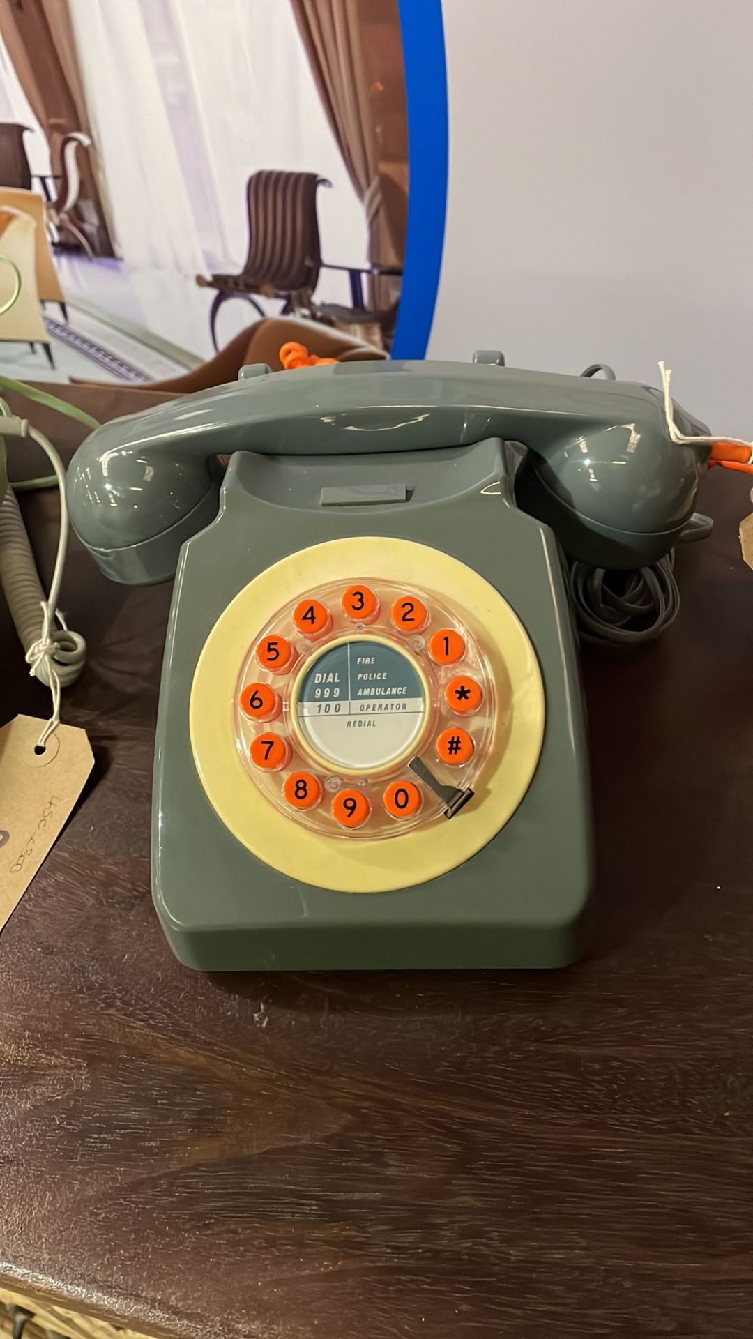 3 x Wild and Wolf Retro GPO 746 Rotary 1970s-Style Retro Landline Telephone, Classic Telephone - Bild 3 aus 4