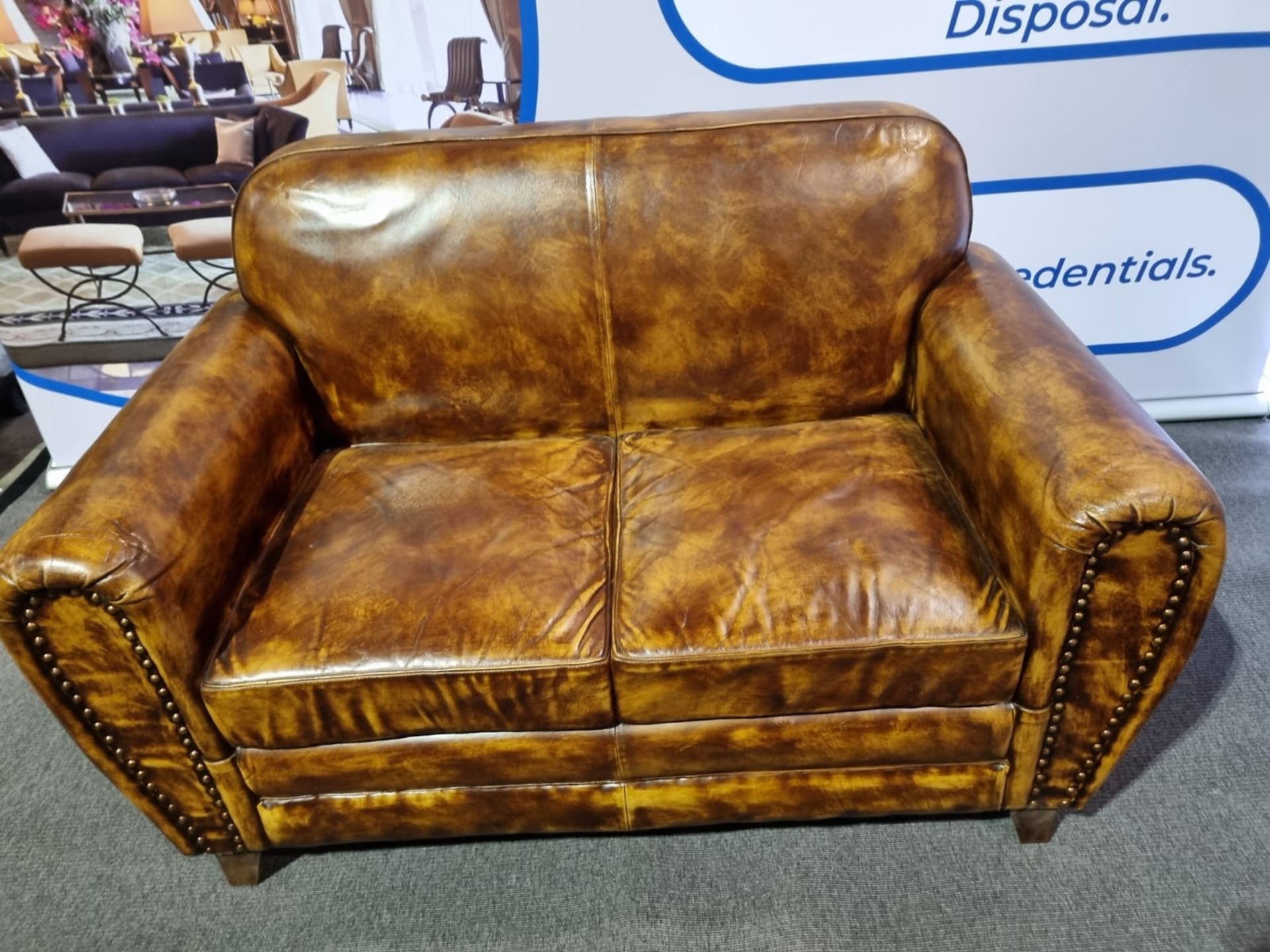 Balmoral Leather Sofa An Instant Classic, The Balmoral Vintage Upholstered In Tabac 100% Leather - Bild 4 aus 6