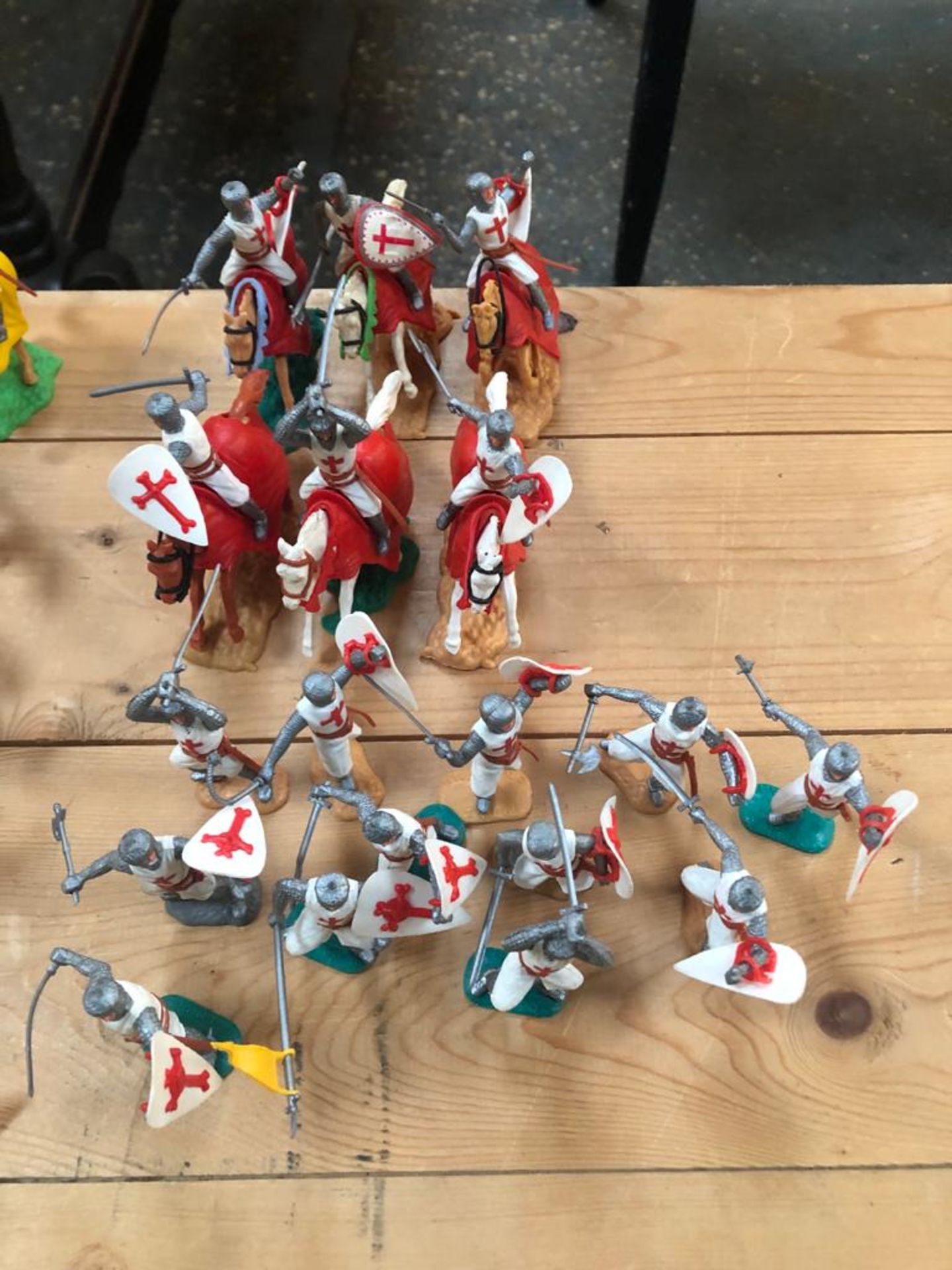 A collection of Timpo Swappets comprising of; 6 Knights of St John on Horseback red horse tunic & 12