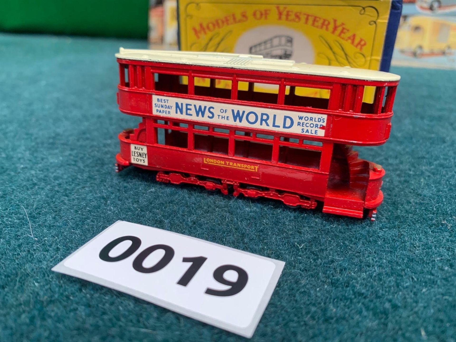 Matchbox Lesney Models Of Yesteryear E Class Tramcar No3 With News Of The World Advertising Board. - Bild 5 aus 8