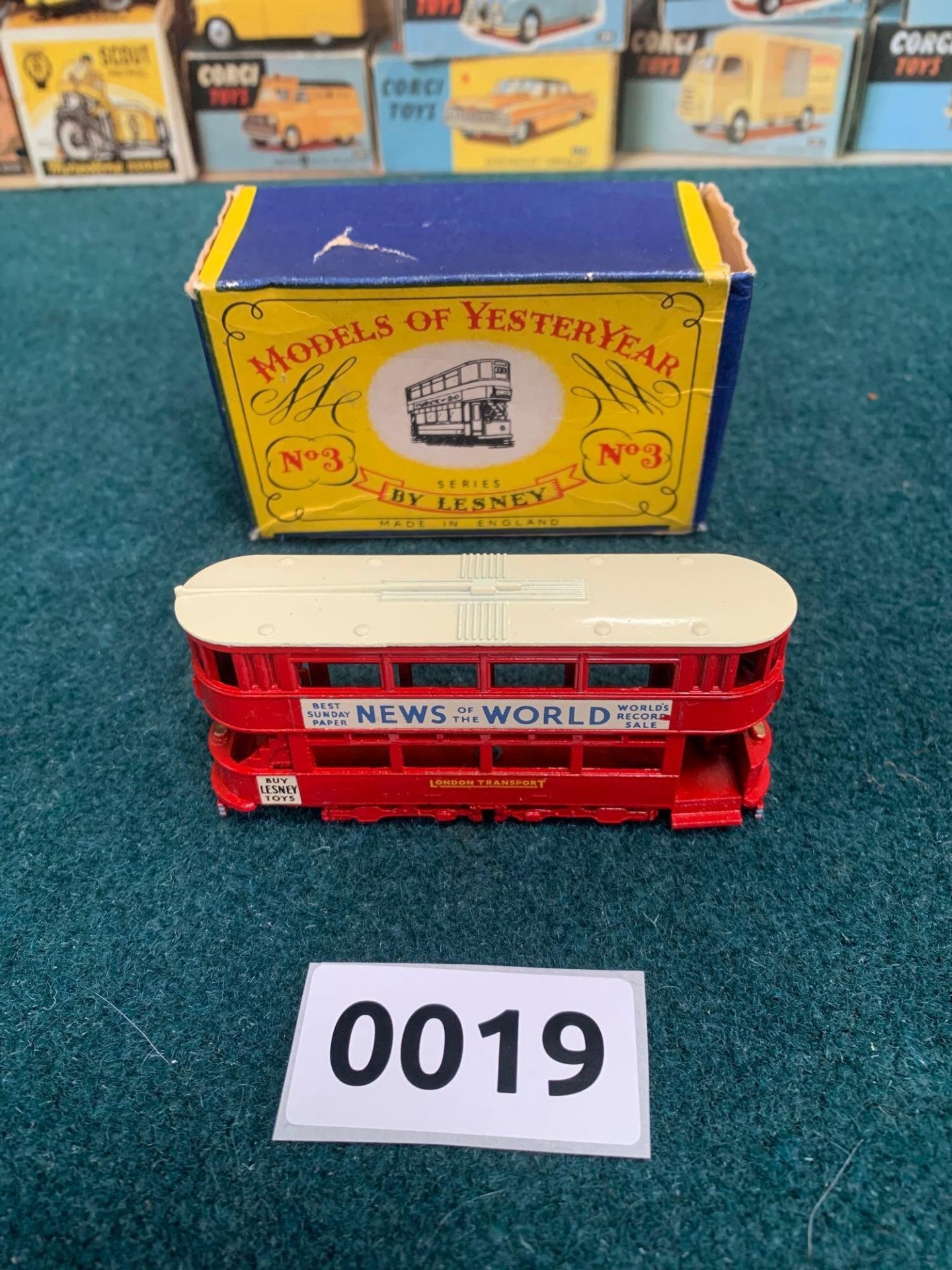 Matchbox Lesney Models Of Yesteryear E Class Tramcar No3 With News Of The World Advertising Board. - Bild 4 aus 8