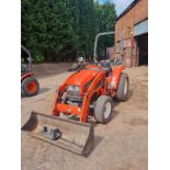 Kioti KL130/CK30 HST compact utility tractor with front loader attachments 4845. Hours (41222192)