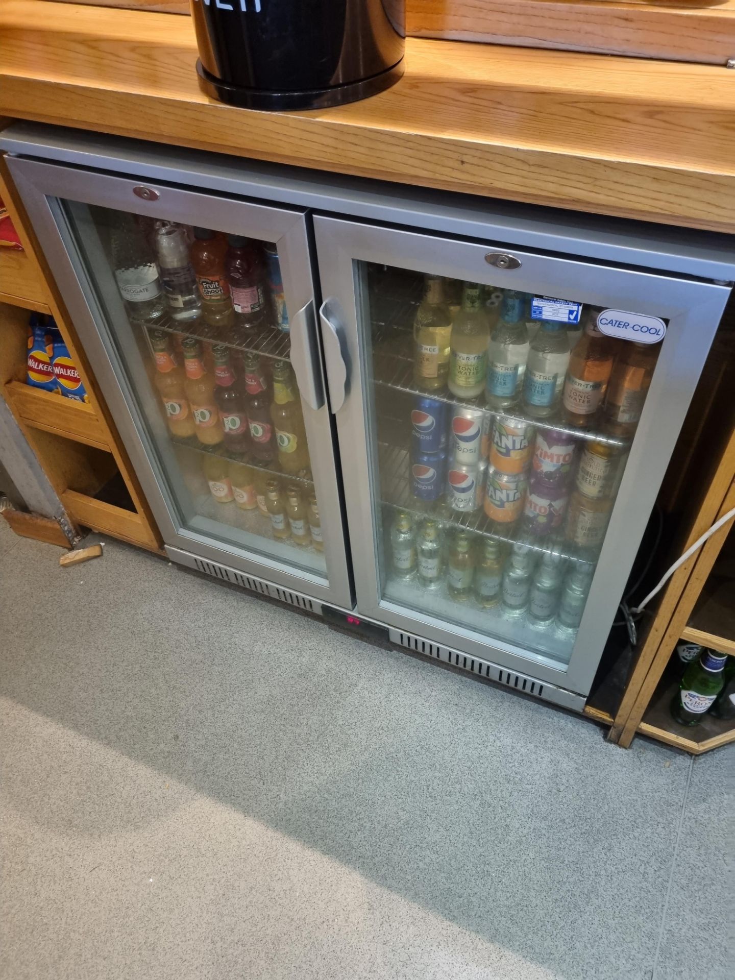 Husky C2 Double Door Premium Bar Fridge Bottle Cooler temperature range 0Â°C to 10Â°C 865 x 520 x